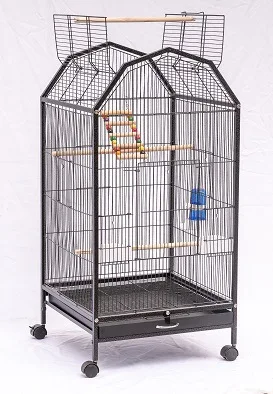 2023 Custom Electroplated Wire Folding Pigeon Parrot Birds Breeding Cage New Large Simple Portable Canary Bird Cage