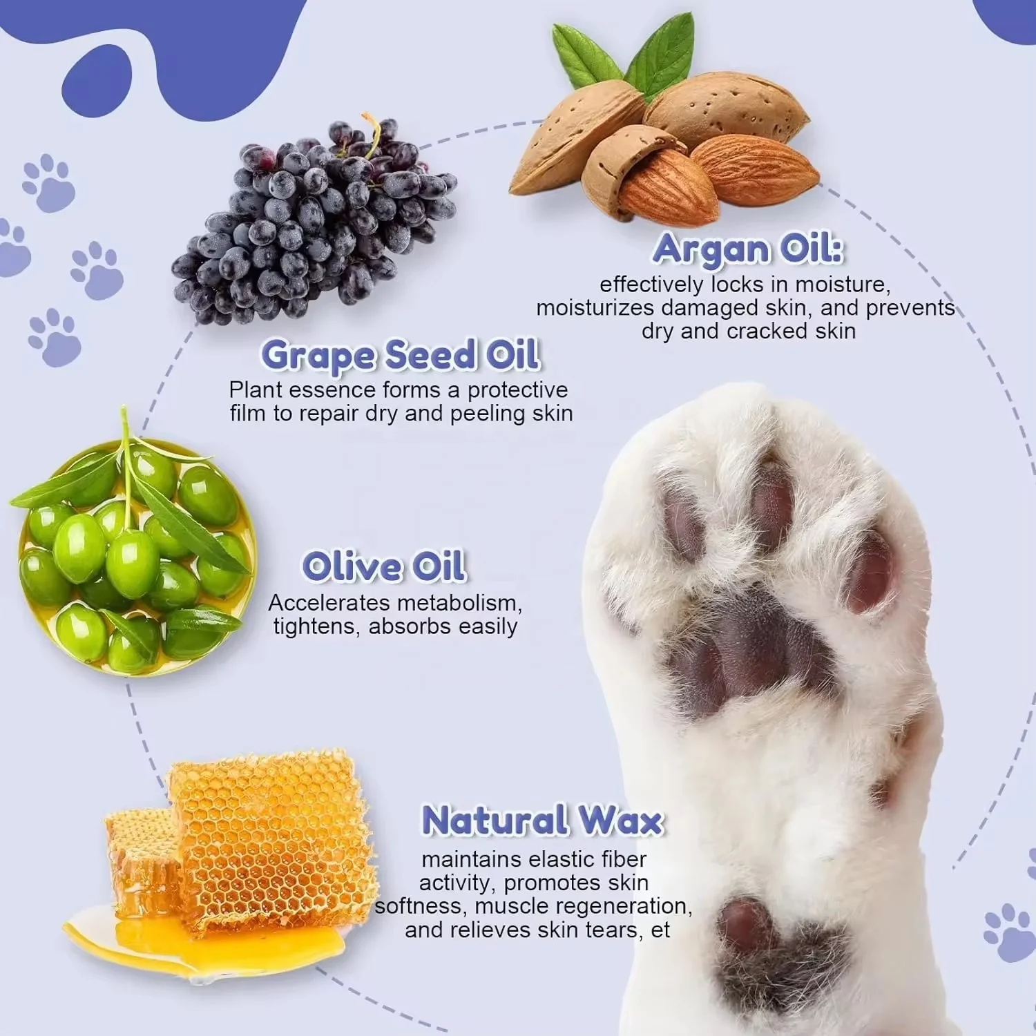 Pet Paw Balm Soothing Moisturizing Protection Repair Cracked Paws And Skin Nose Cat And Dog Foot Pad Cream