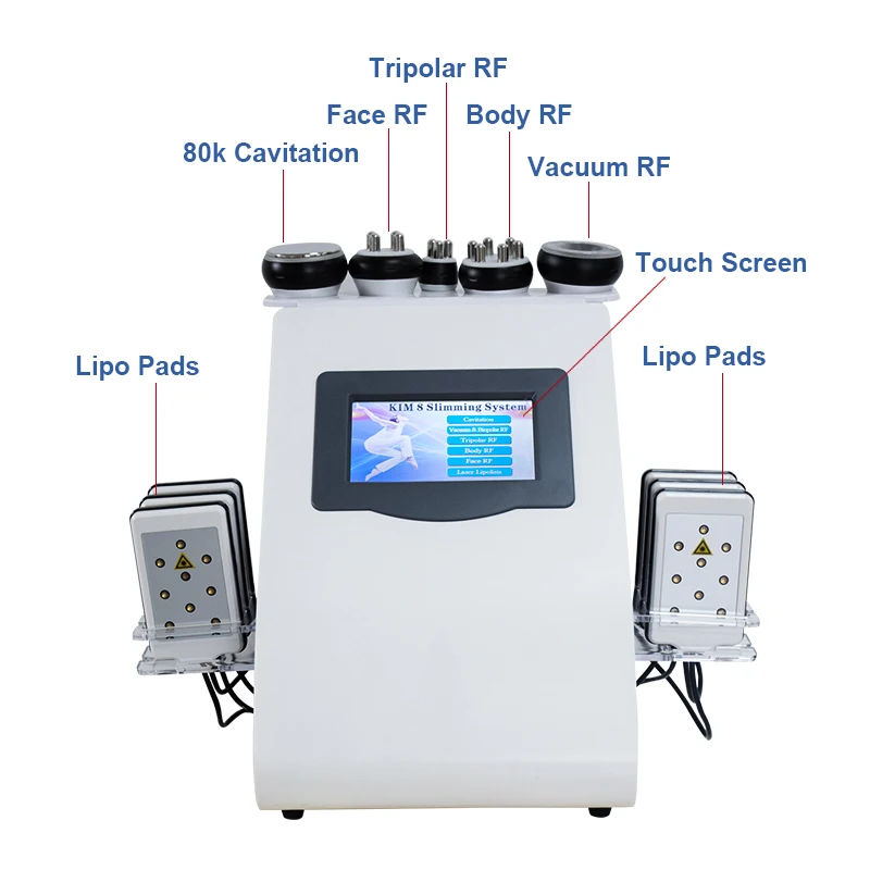 6 In 1 40khz Ultrasonic Cavitation 2.0 Rf Slimming Beauty Machine Ultra Cavitation Machine For Skin Tighten Body Sculpting