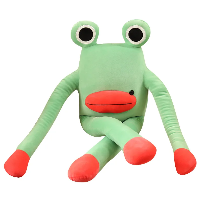 Hot Selling Small Frog Doll Pillow Cute Ugly Toad Plush Toy PP Lips Soft Creative Filling Birthday Gift Cotton Girls with Red