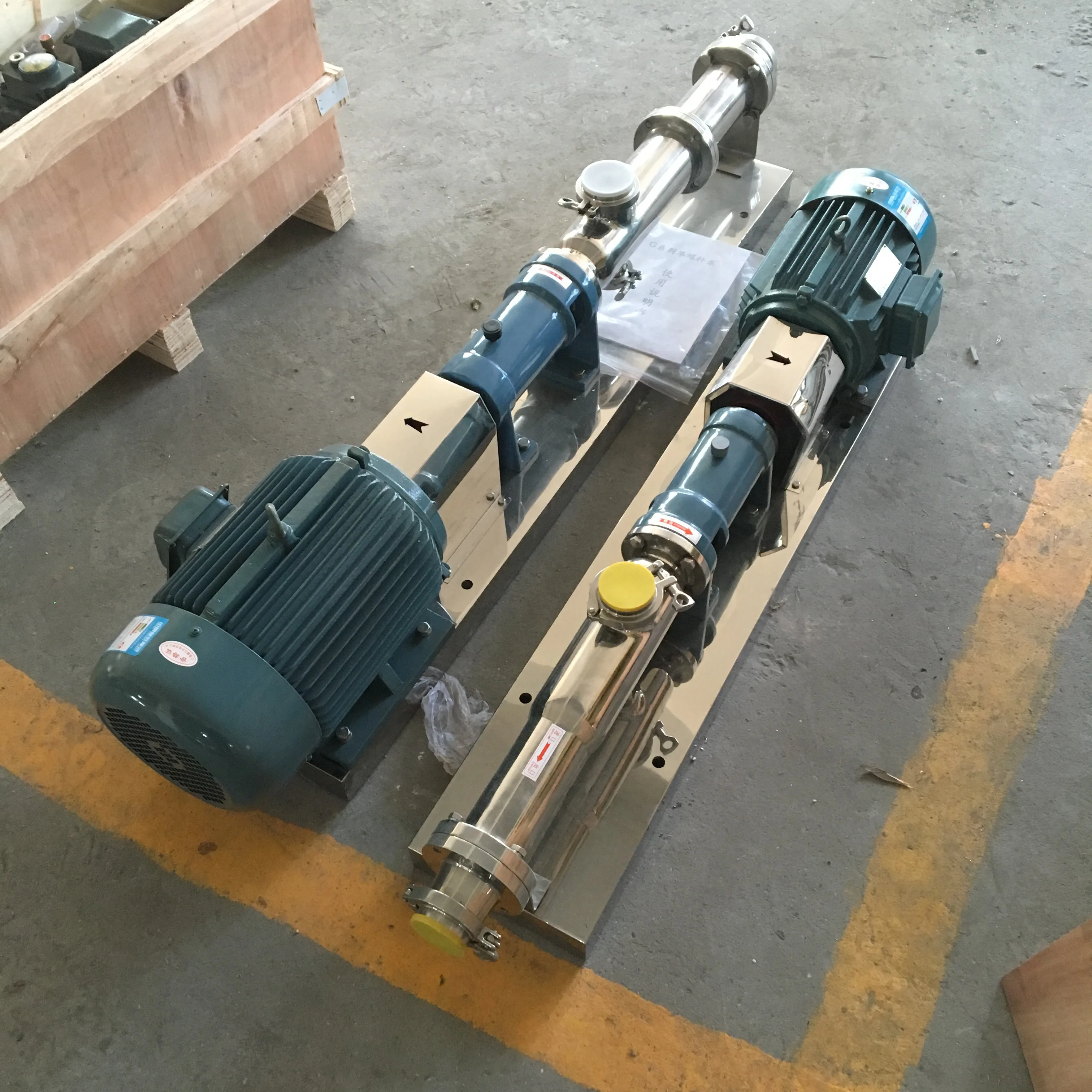 Food grade stainless steel mono screw pump/slurry pump/single double screw pump