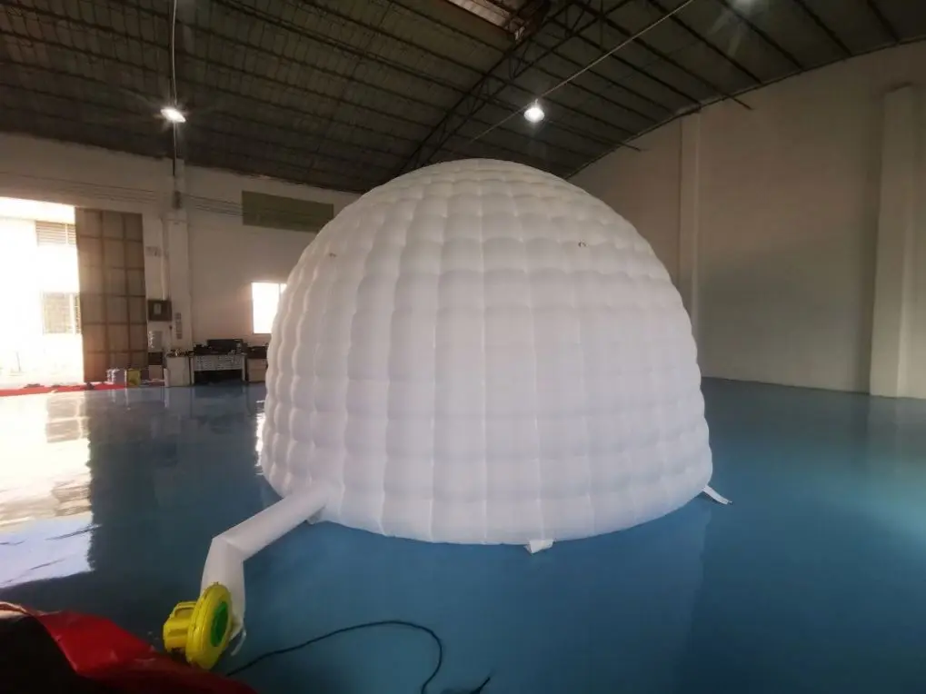 Hot Selling Large Transparent Inflatable Igloo 5m LED Light Bubble Igloo Inflatable Dome Tent