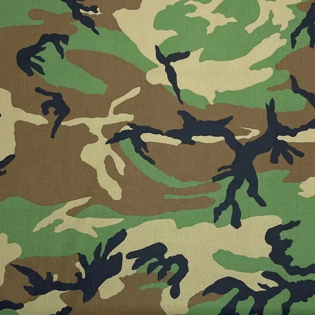 Yilong textiles fabric manufacturer wholesale combat apparel uniform polyester/cotton tc twill M81 woodland camouflage fabrics