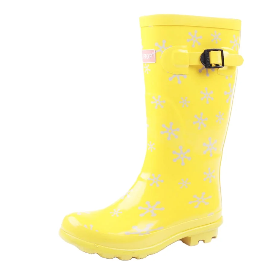 Cheap Hotsales New Design Rain Boots Ladies Fashionable Natural Rubber Wellies Whloesale PVC Women Rain Boots