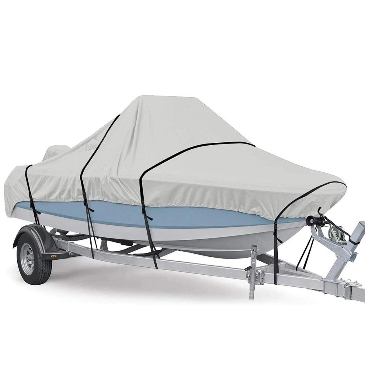 210d Pu Coating Waterproof 11-13ft/14-16ft/17-19ft/20-22ft Boat Cover