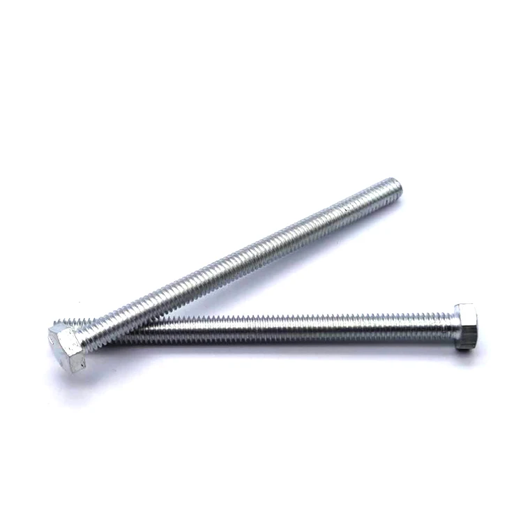 Высококачественные винты с полной резьбой из нержавеющей стали длинные Метрические плоские болты с шестигранной головкой