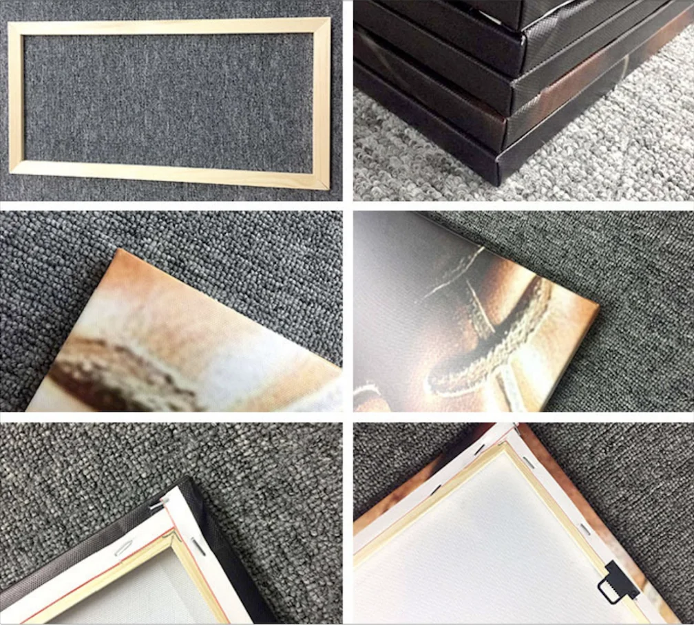 Gallery Wrap 5 Panel Gift Wall Picture Art Decor Red Rose Flower Canvas Prints for Living Room Decoration