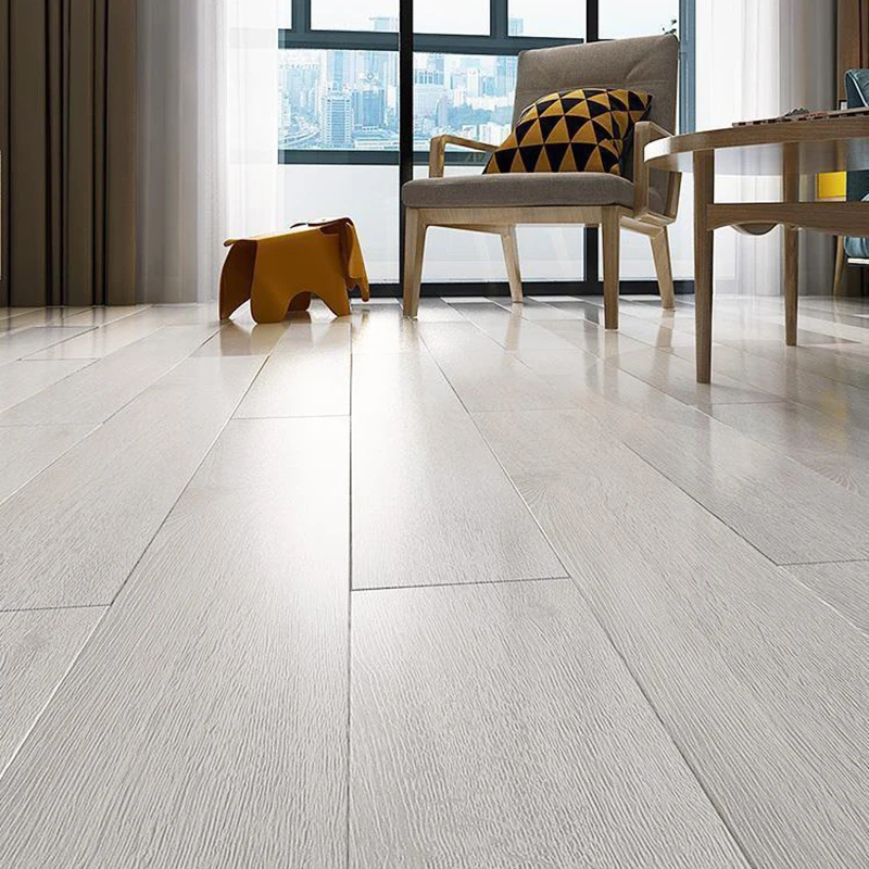 Germany technique glossy surface white oak wood laminate flooring 12mm plank waterproof ac5