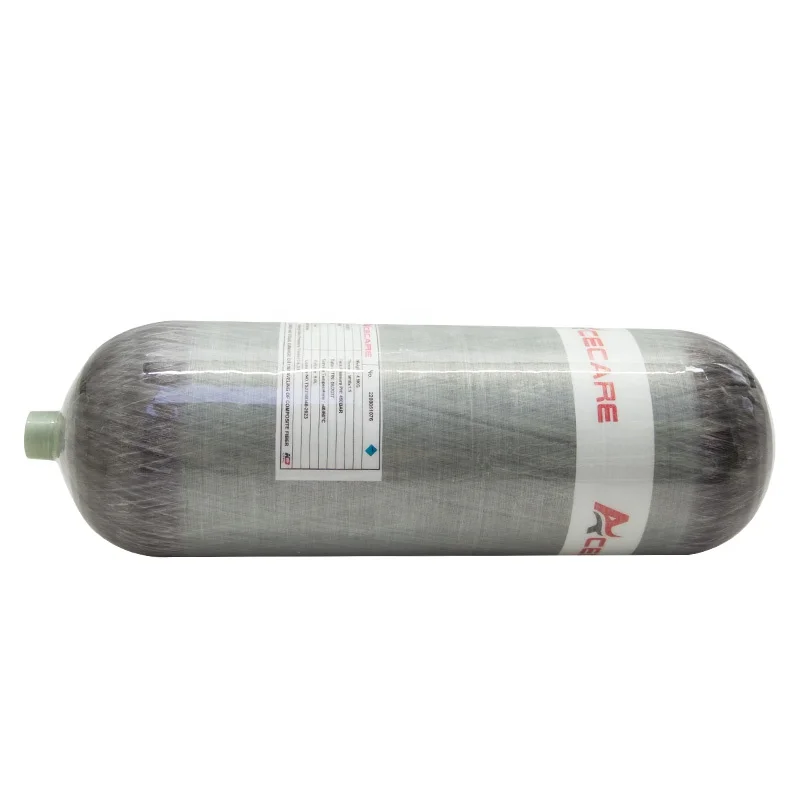 9L CE Carbon Fiber Lung Tank 4500psi High Pressure Cylinder for SCBA Diving