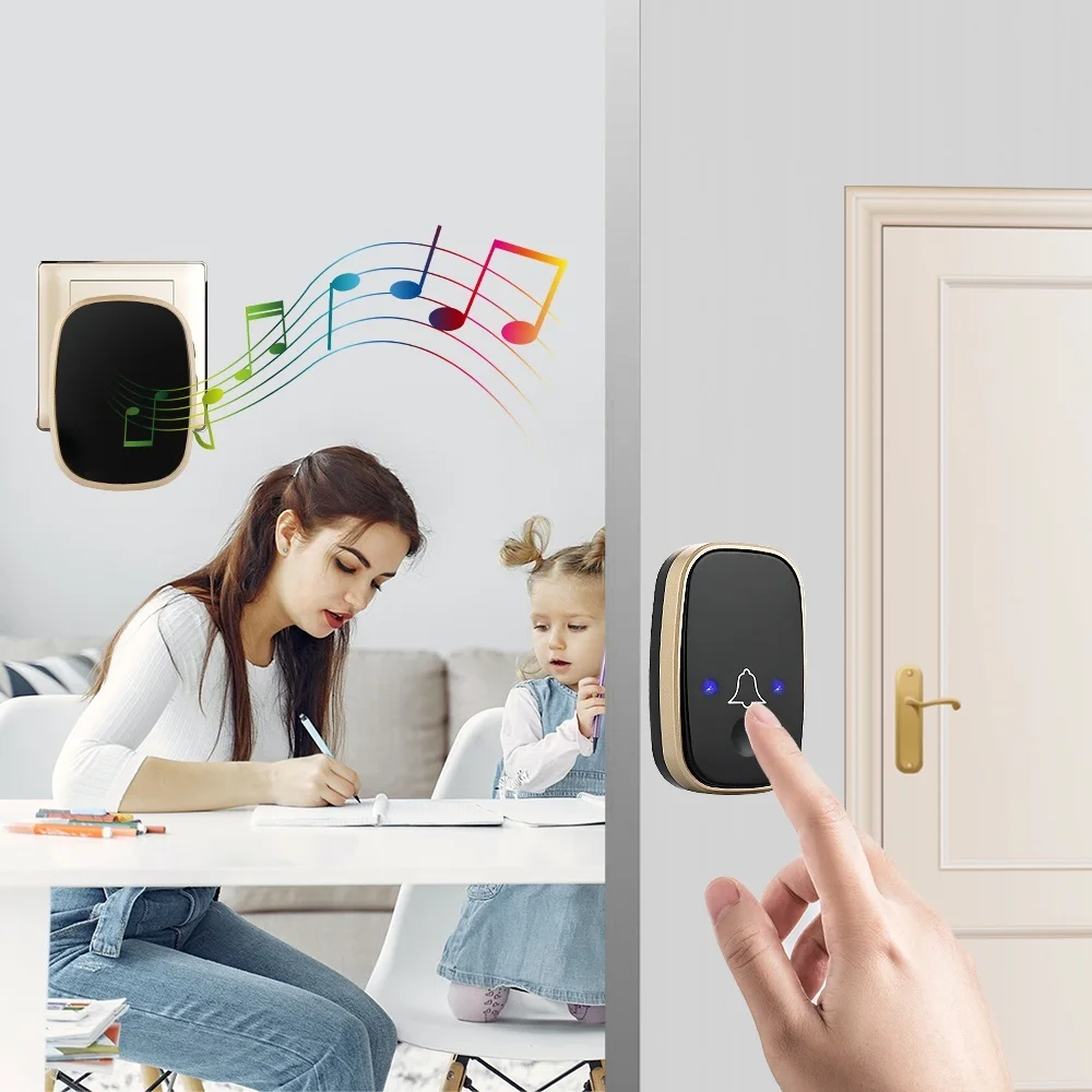 light music smart doorbell led Ring doorbell wireless doorbell