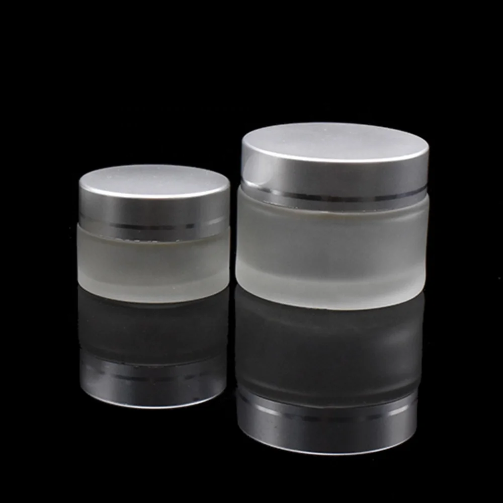 free sample glass cosmetic cream jar 15g 20g 30g 50g frosted glass cleansing cream container