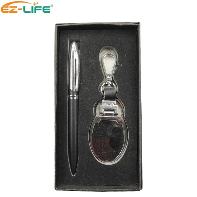 Luxury Business Gift Set Office Pen Key Chain Keychains With Logo