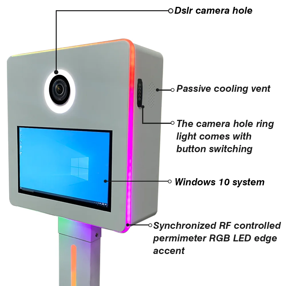 15.6Inch dslr photo booth Lcd Touch Screen Monitor selfie dslr photo booth Shell booth machine
