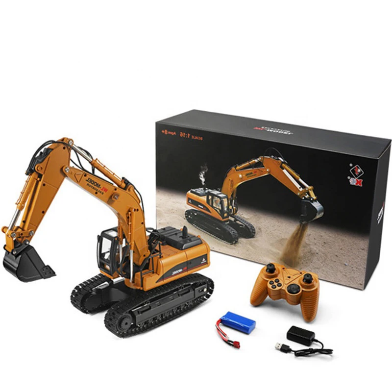 Wltoys 16800 1/16 2.4g Electric Simulation Alloy Excavator Light Sound Remote Control Construction Car Model Toy Rc Excavators