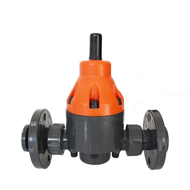 Hephis Pvc Plastic Flange Type Back Pressure/Safety Valve For Dosing Metering Pumps 0~1.0MPa,0.2~1.6MPa