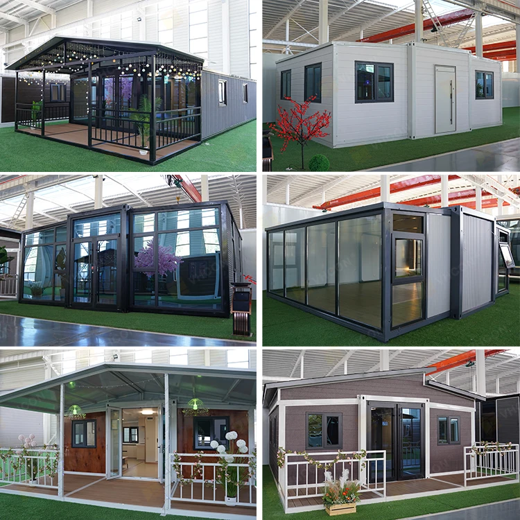 Europe 20/40FT prefabricated Waterproof insulation quick installation 2 rooms expandable modular container house with flat pack