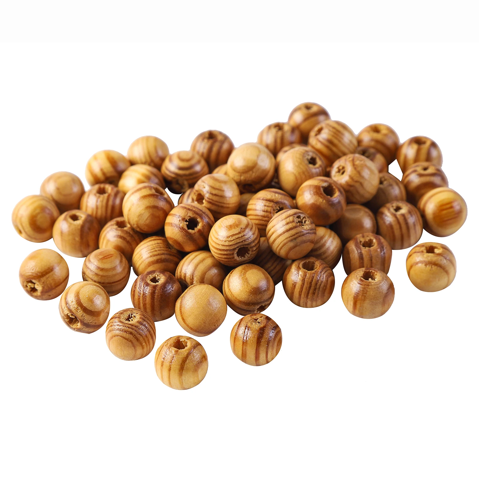 Manufacturer sale competitive price pine beads natural color round shape pine wooden ball