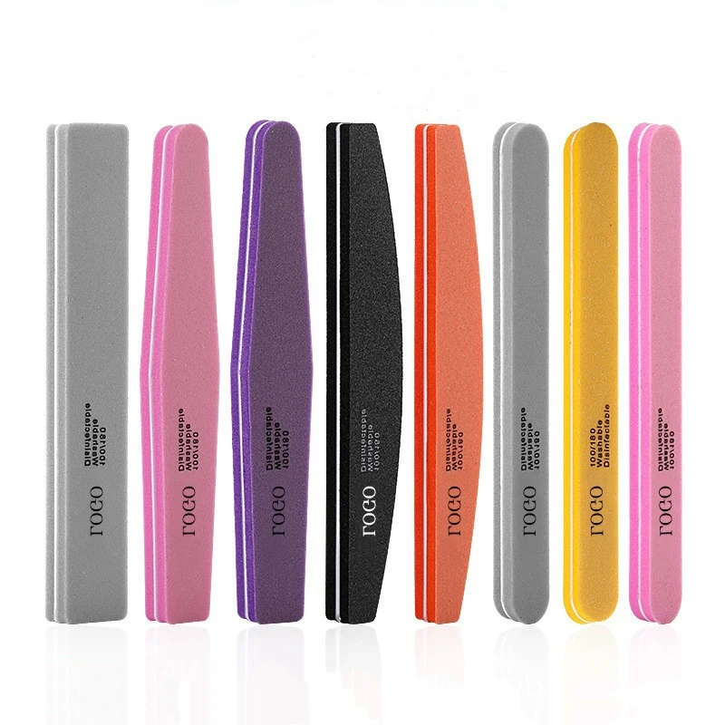 NP653 Rhombus Half Moon Double Side Nail Files Buffer Polishing Grinding Manicure Pedicure Nail Buffers File Tools