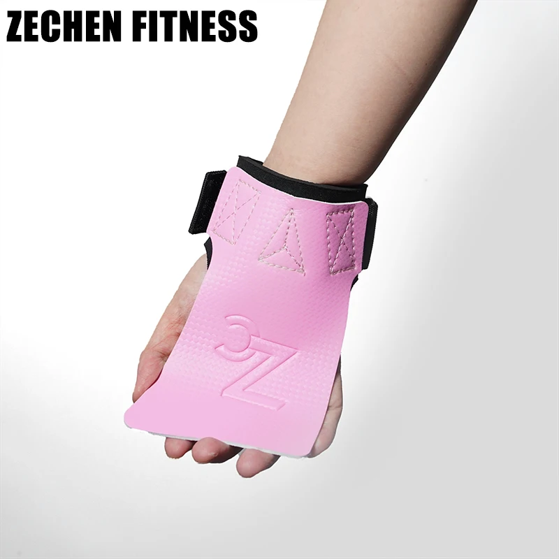 Custom Logo No-hole Carbon Fiber Leather Gymnastics Hand Grips Protector for Crossfits Weightlifting Gym Exercise Workout