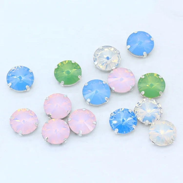 
Claw Setting Bead Crystals Stone Opal Sew On Appliques For Women Dress 