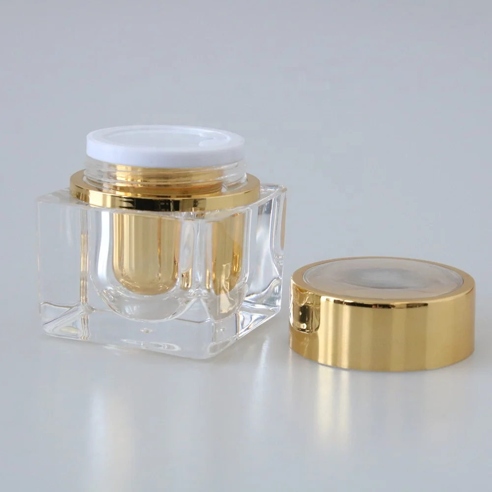 Acrylic Jars Custom 15ml 30ml 50ml Plastic Powder Cosmetic Face Cream Jars