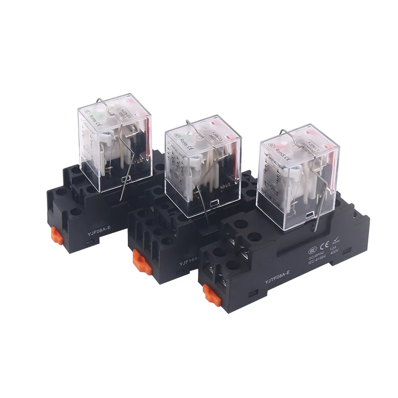 big 8pin relay Intermediate Relays DC 12V 24V AC 12V 36V 110V 220V 380V 14 Pin Electronic Electromagnetic Relay Module