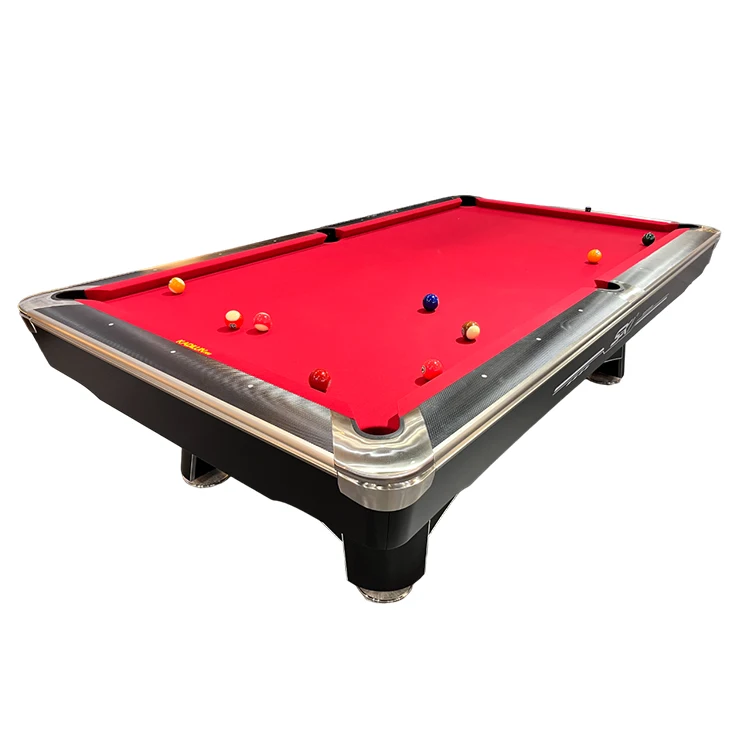 Made In China Top-Class Competition Metal/Solid Wood Legs And Rails New Stand Pool Table Red 9 Feet Aileex Billiard Table Pool
