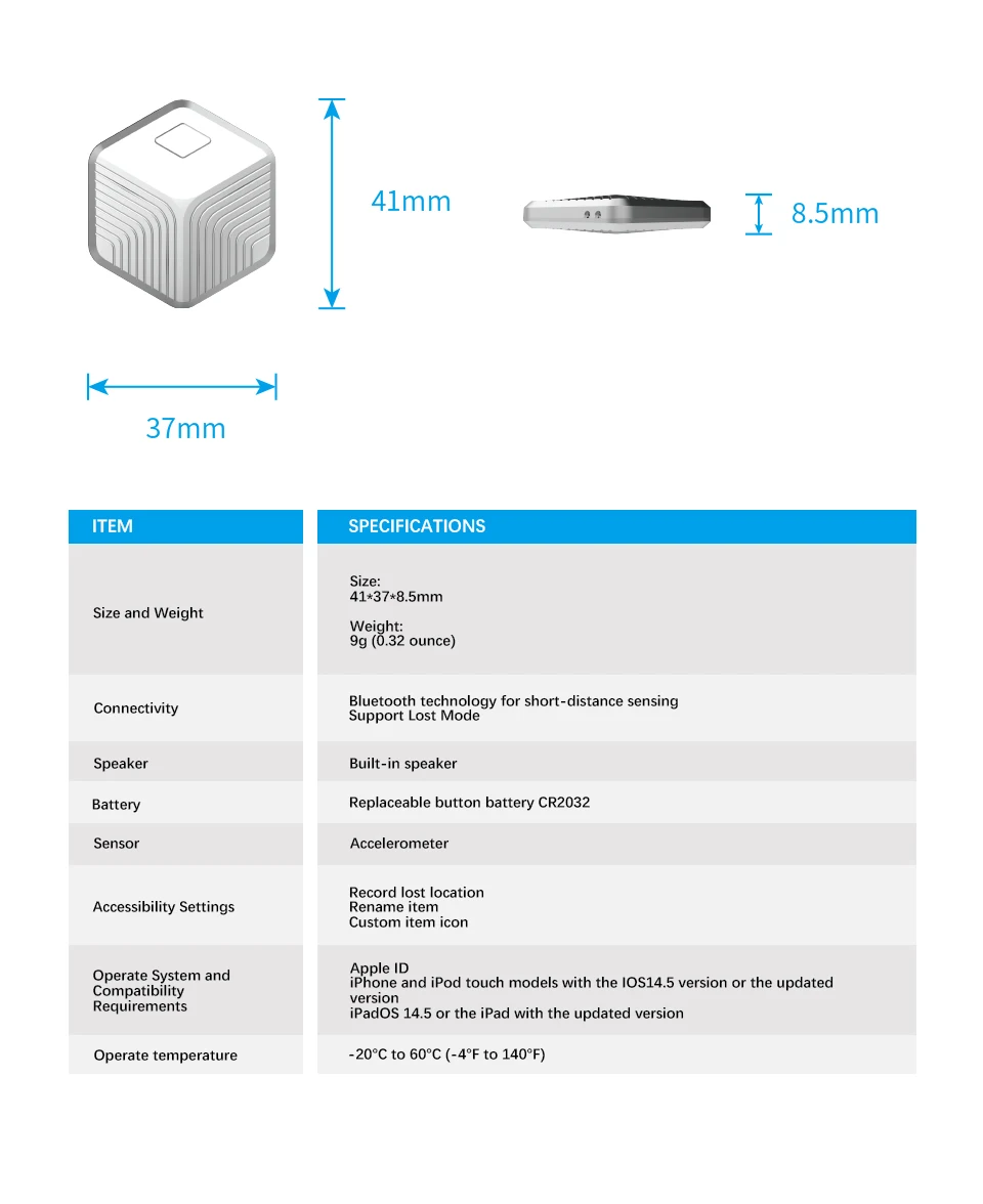 SigmaWit Wireless Smart Blue tooth Trackers and Locators Key Finder Remote Similar to AirTag Authored by MFI Work with Find My