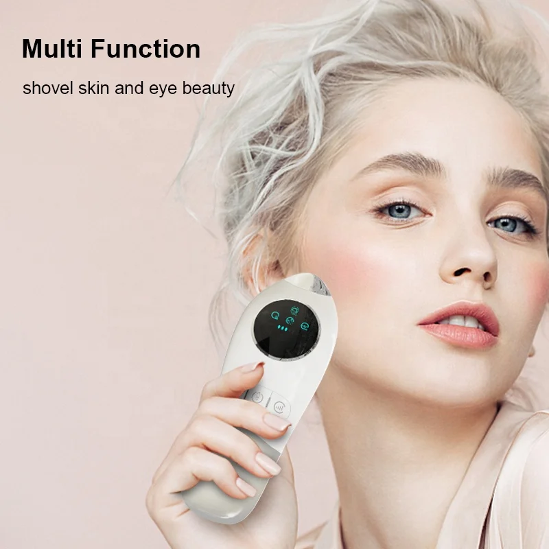 Multifunctional Beauty personal care machine heated ems ultrasonic peeling face cleaning spatula facial skin scrubber