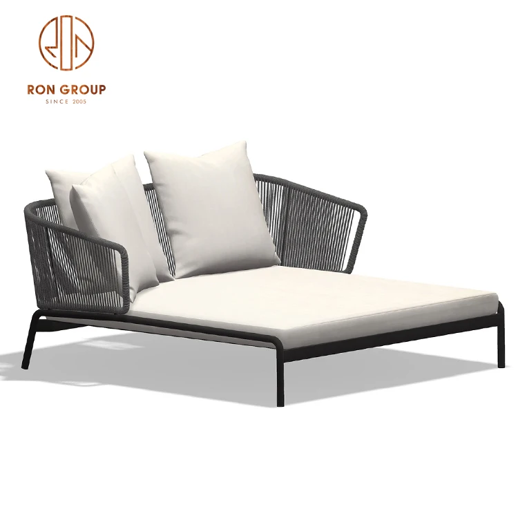 New Arrival Modern Style Outdoor Sun Lounger Furniture Beach Swimming Garden Rattan Bamboo Leisure Sofa Chaise Pool Lounge Chair