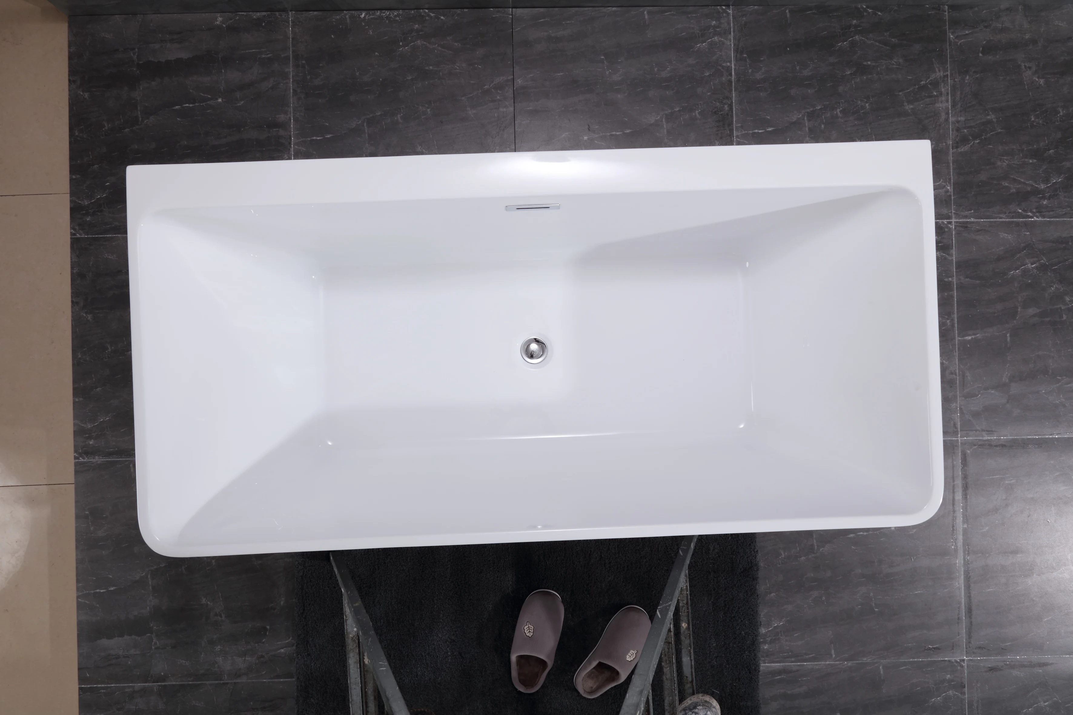 Household multi-size thickened double small apartment deepen bathtub acrylic integrated sitting modern independent bathtub