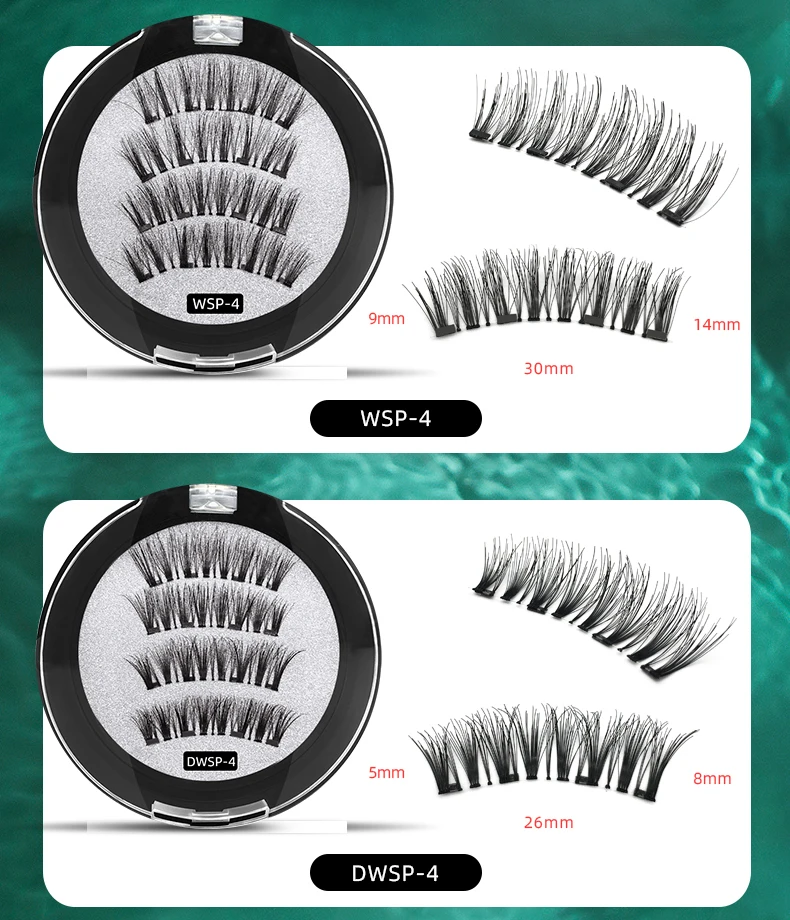 3D magnetic eyelashes With 4/5 Magnets handmade Mink eyelashes extended Reusable false eyelashes magnetic lashes wholesale