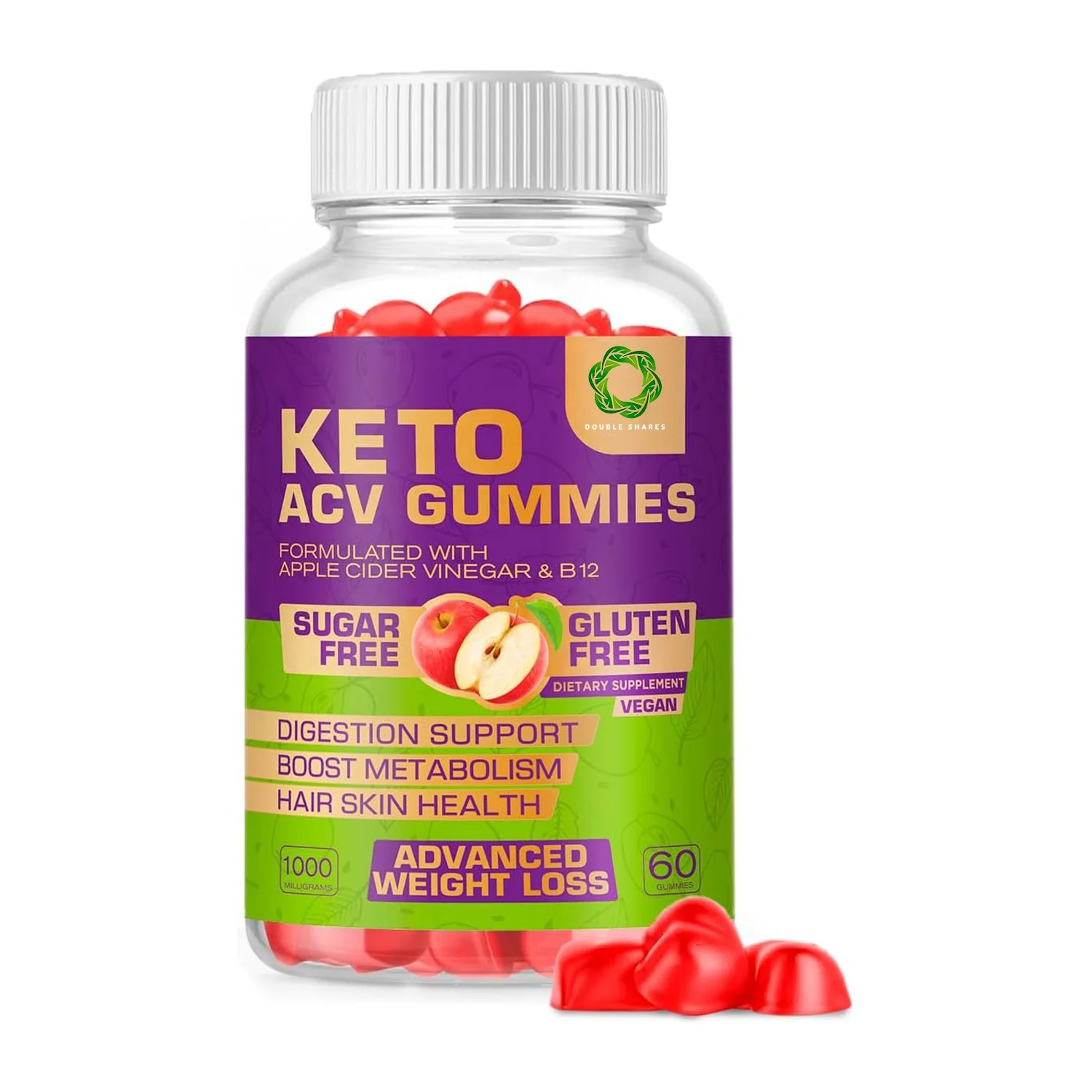 Keto Apple Cider Vinegar Gummies for Advanced Weight Loss&Belly Fat Burn Super Rapid Fat Burner Diet Supplement for Women Men