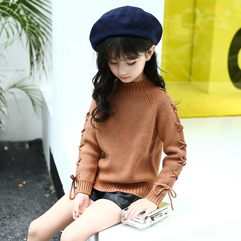 
Kids Sweaters Girl Winter Clothes Warm Thick Knitted Pullover Sweater Knit Baby Girl Clothes 10 12 Teenage Girls Clothing 