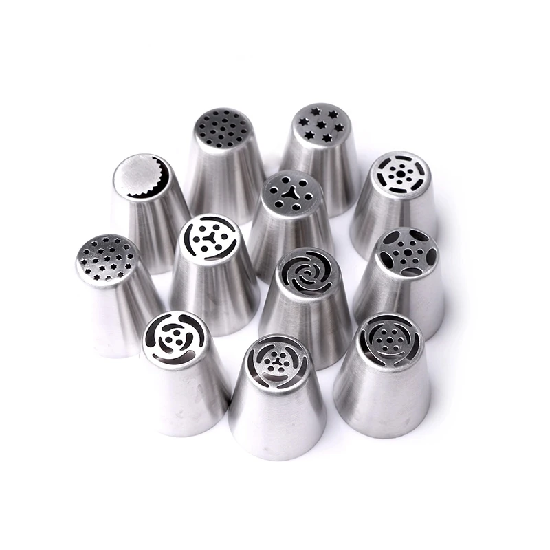 russian pastry nozzles Stainless Steel Russian Cake Icing Piping Nozzles Cake Decorations Supplies Cake Nozzles Tips Sets