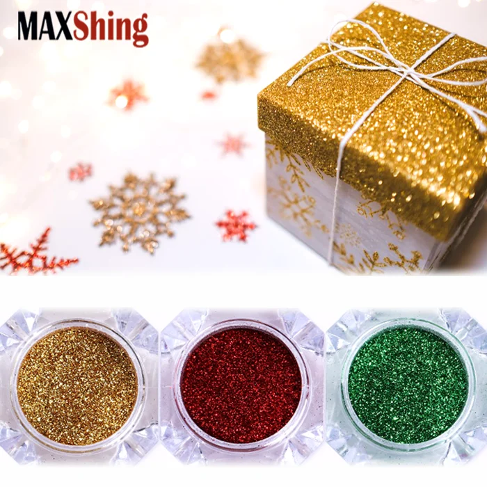 Современный дизайн, блестящий пигмент с металлическим блеском, блестящий блеск для рождественских украшений