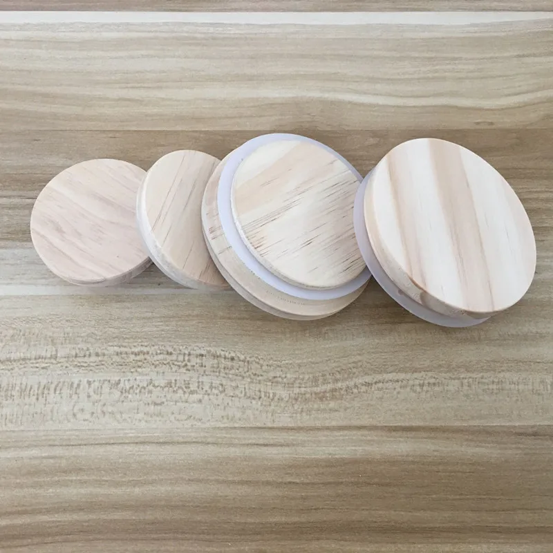 Factory Profesional in custom made  ECO -friendly  Natural wooden lid bamboo lid for jars wood lids for bottles