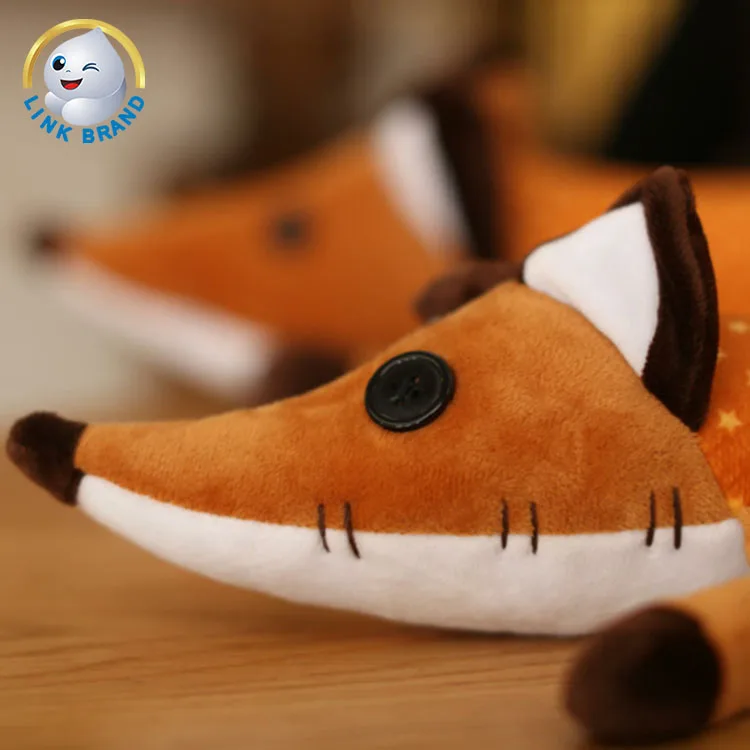 Мультяшные двухразмерные игрушки для сна мягкие в виде животных коричневый Маленький принц лиса плюшевая
