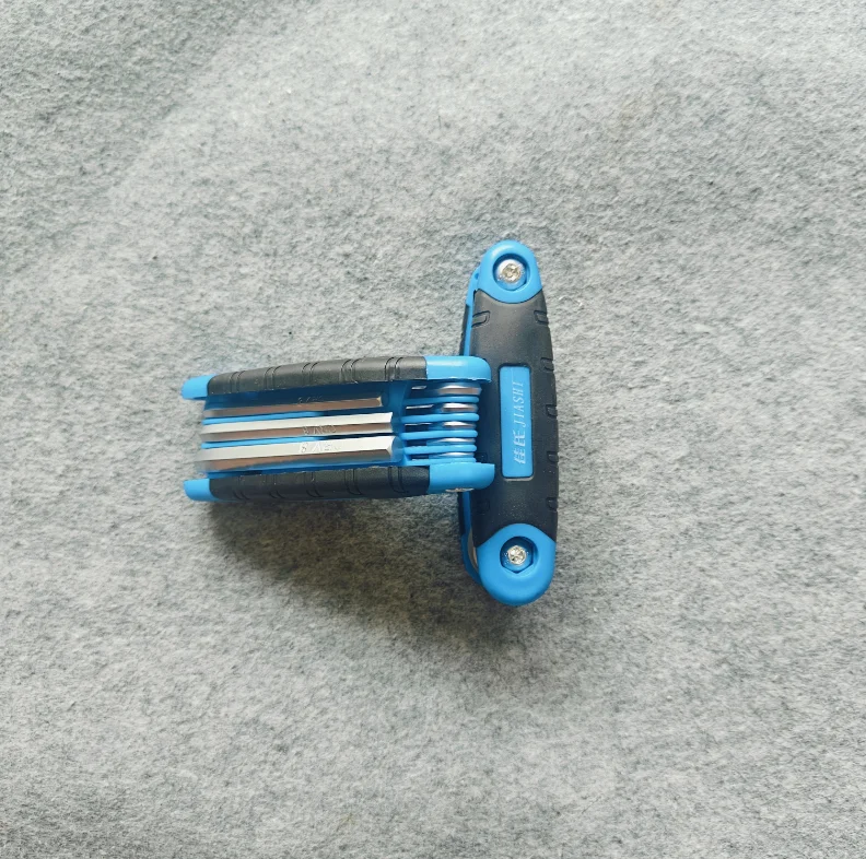 8-piece Set Folding Multi-functional CRV Hexagon Ball Head L-type square Pin Key Set Hex Wrench