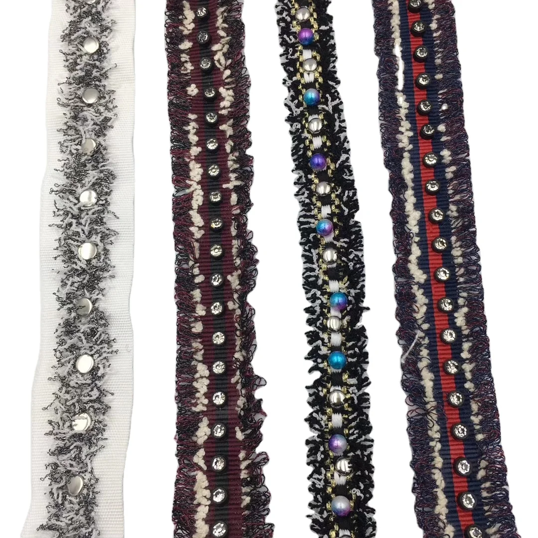 High Quality 5-50MM Diy Chain Lace Many Style With Pearl Beaded for Garment  Cloths