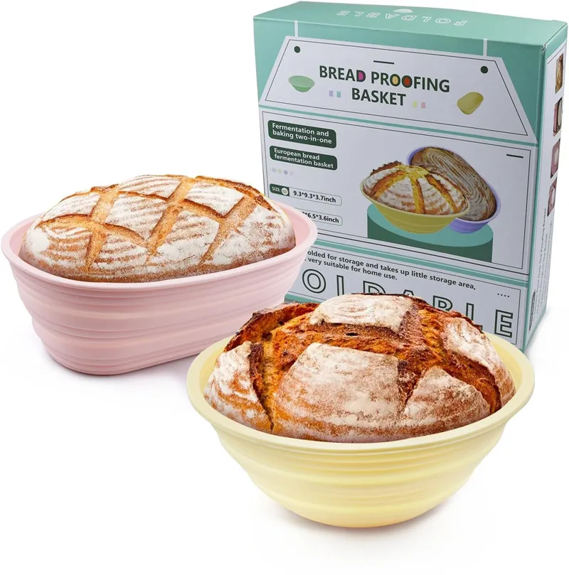 Customized Silicone  Bread Proofing Basket Rattan Basket Barneton Bread Fermentation Basket