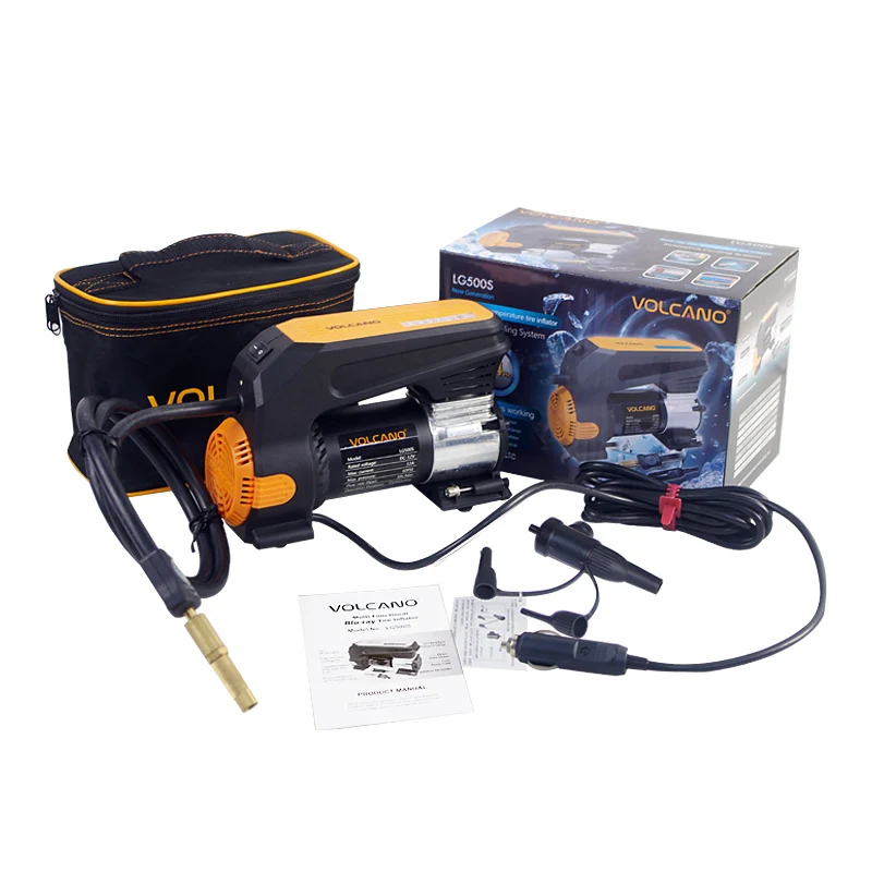 Car Universal Fully Automatic Air Pump Blue-ray 12V High Efficient Cooling Motor Portable Electric Tyre Inflator Compressors
