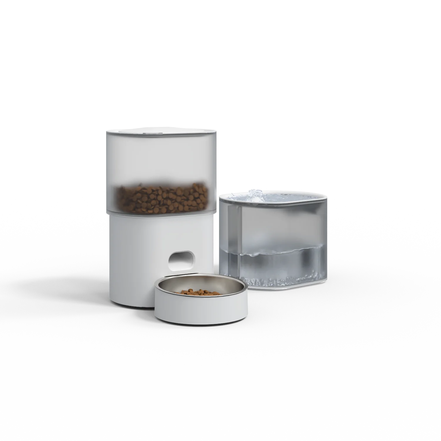 2.5L Automatic Cat Water Fountain Electric Pet Drinking Water Dispenser And Dry Food Auto Feeder USB Powered For Cats