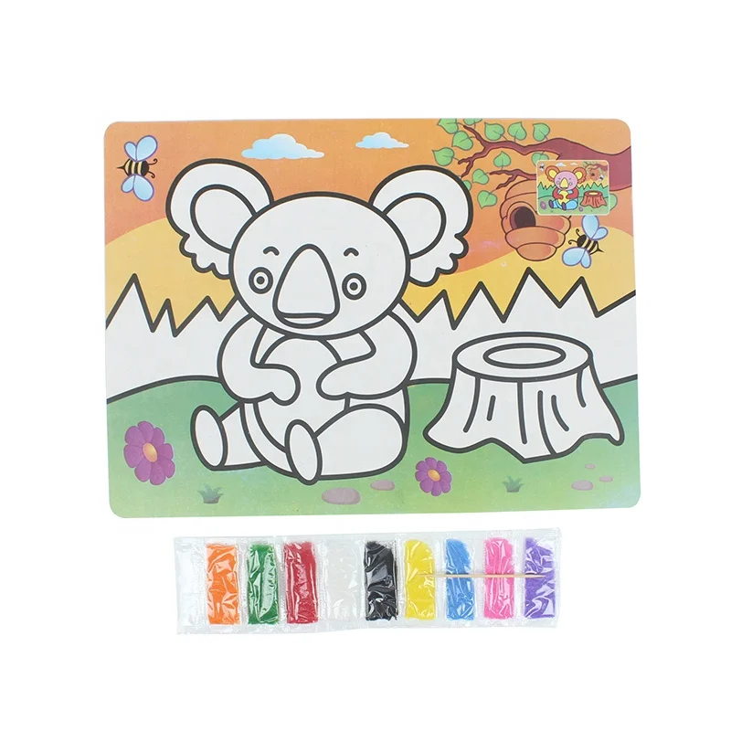 Funny Diy Kids Painting Toy 20*15 Sand Drawing DIY Kids Toy Set Painting Kid Education Toys Sand Art Cards Paper Material Cards