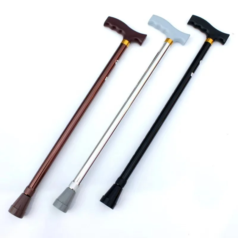 telescopic cane Aluminum Alpenstocks walking stick Section 2 adjustable crutches