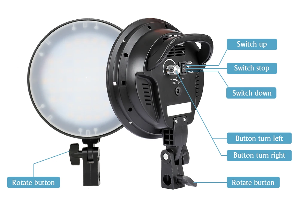 E-reise Photography Softbox Lighting Kit with  Two Color LED Lamp for Continuous Stepless dimming Light System