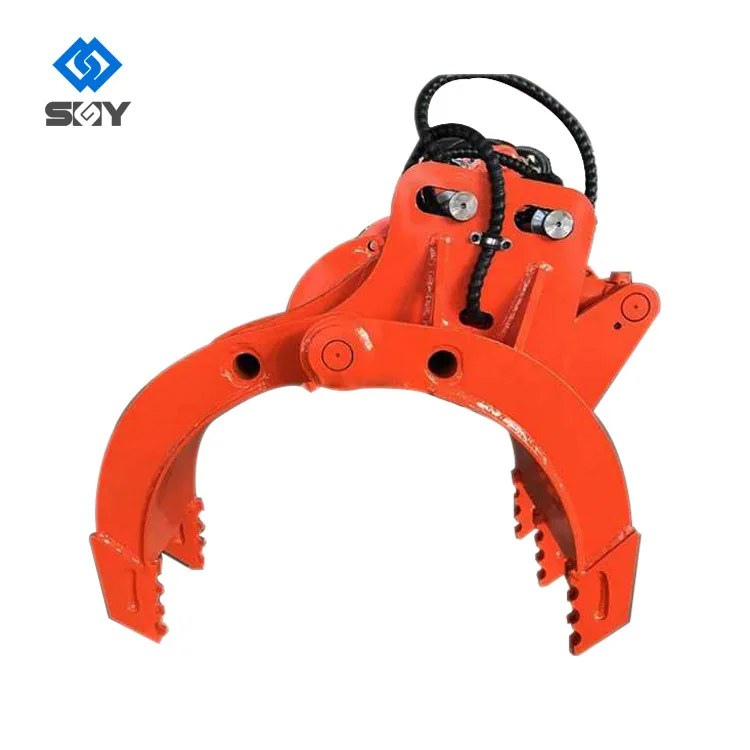 Hot Selling 1-50T Excavator Hydraulic Orange Peel Grab For Steel Scrap Big Stone Grapple