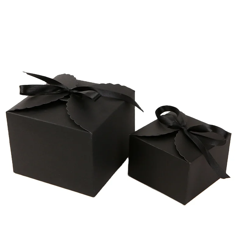 Custom recycled paper wedding anniversary envelope shape surprise gift packaging box with ribbon