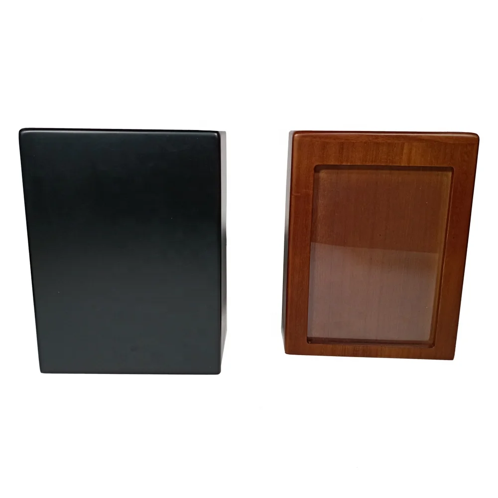 Made In China Photo Frame Custom Simple Paulownia Wood Funerary Human Or Pet Urns Wooden Cinerary Casket