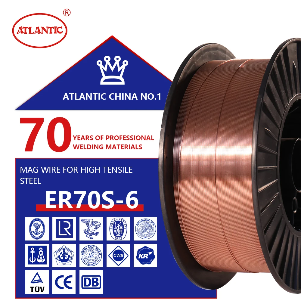Atlantic High Quality Mig Welding Wire ER70S-6 Support Oem Service Welding Consumables